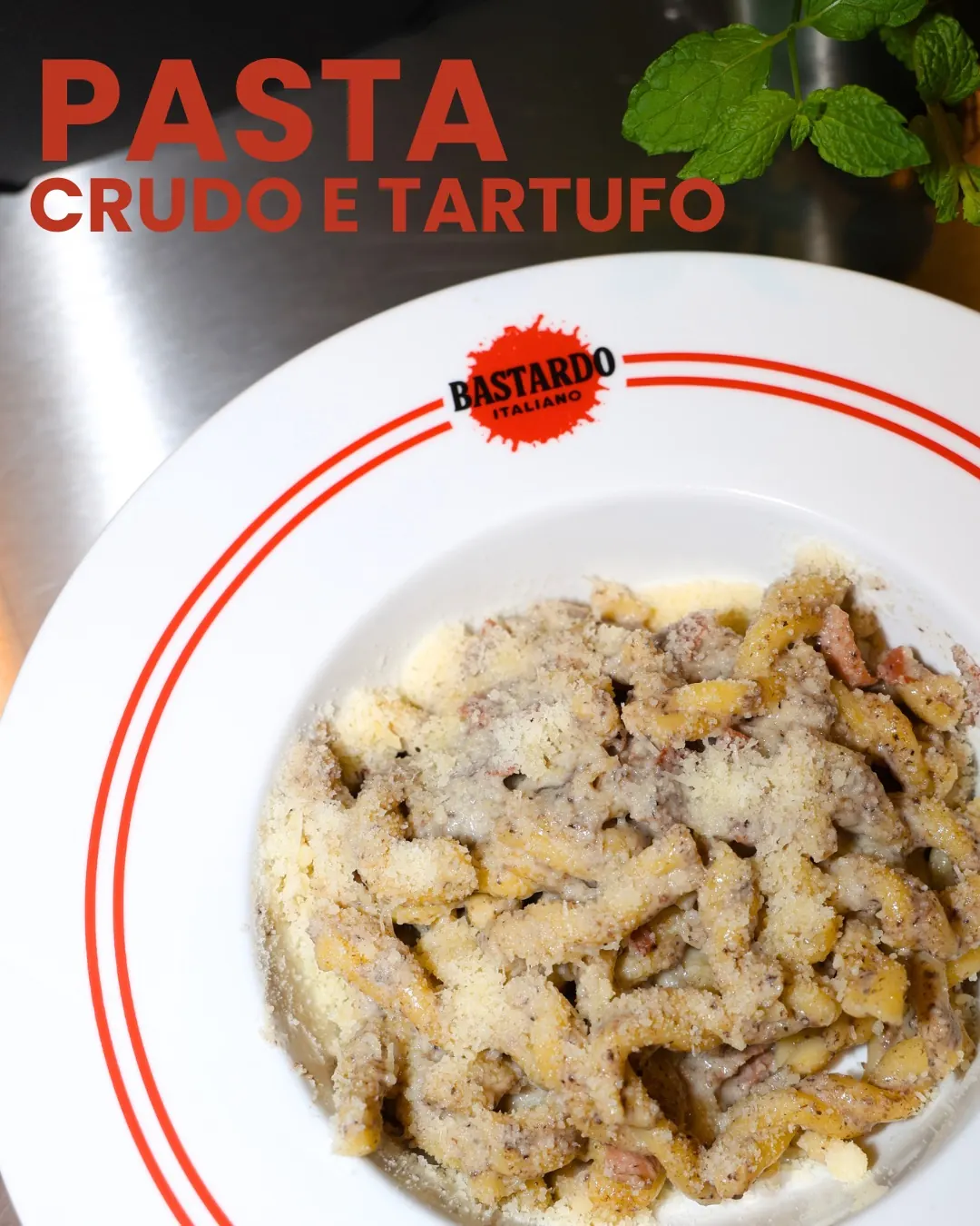 Plakat pasty crudo e tartufo