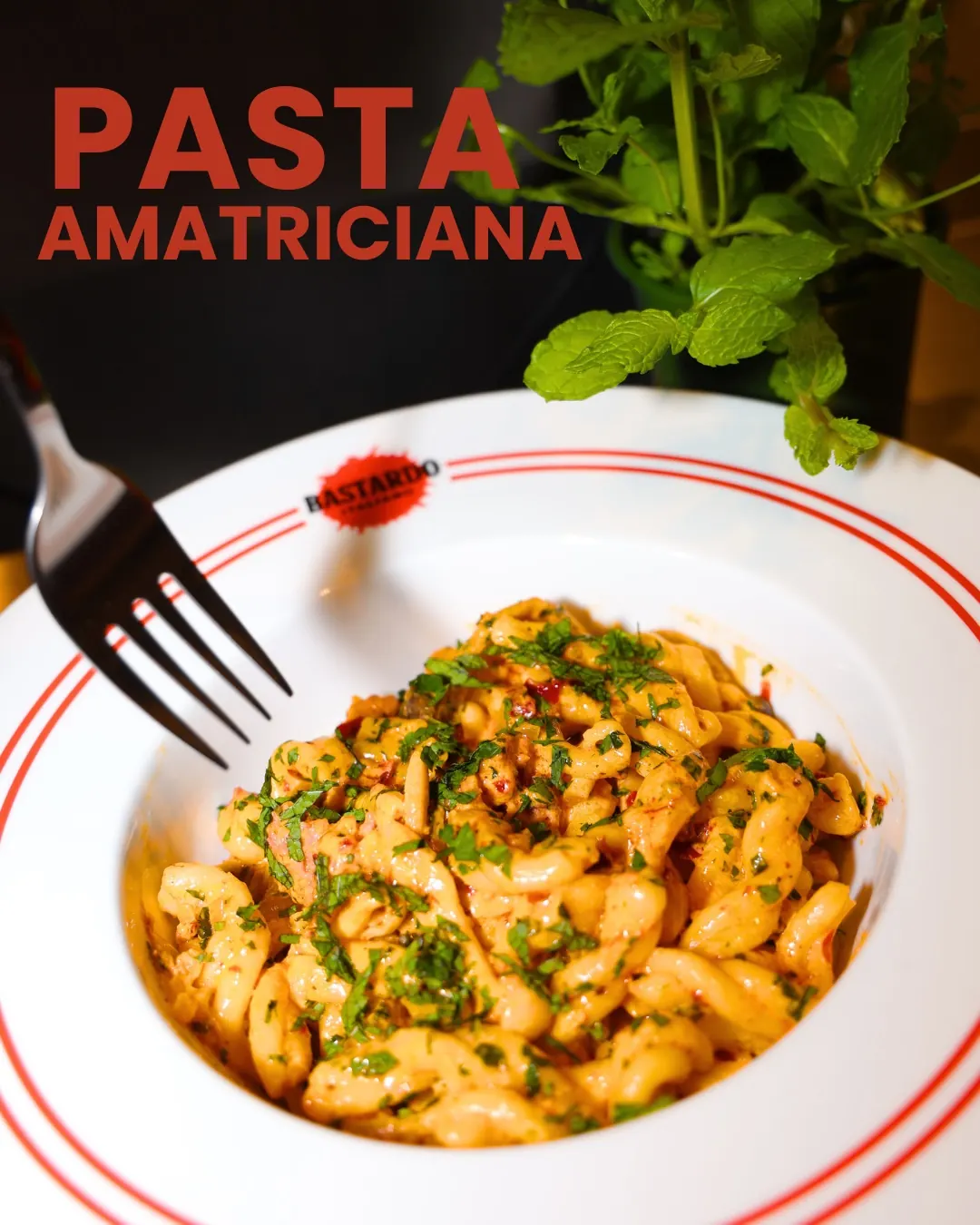 Plakat pasty amatriciana